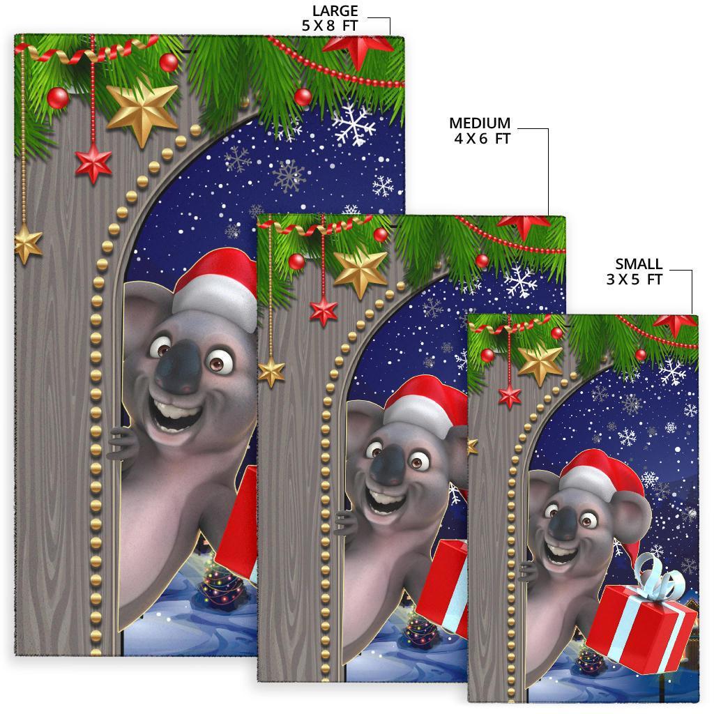 Christmas Area Rug - Fun Koala Christmas - - Vibe Hoodie Shop