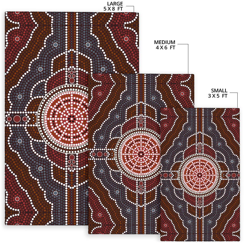 Area Rug - Aboriginal Dot Painting Rug Ver03 - Vibe Hoodie Shop