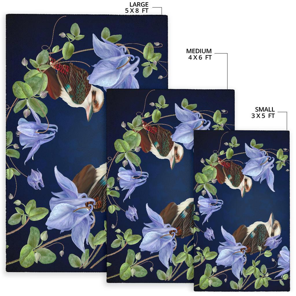 Australia Area Rug - Kookaburra Rug Royal Bluebell - Vibe Hoodie Shop