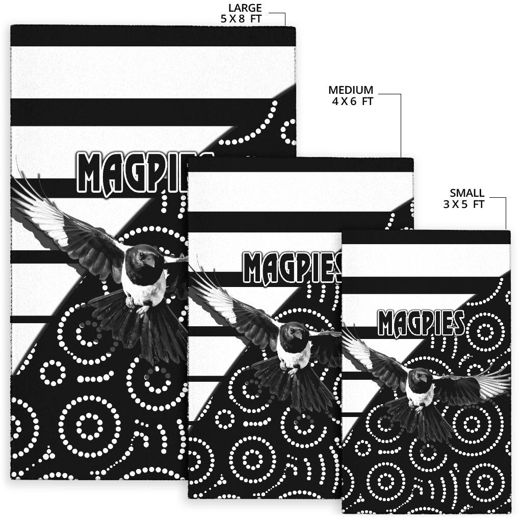 Western Suburbs Magpies Area Rug Simple Indigenous - Vibe Hoodie Shop