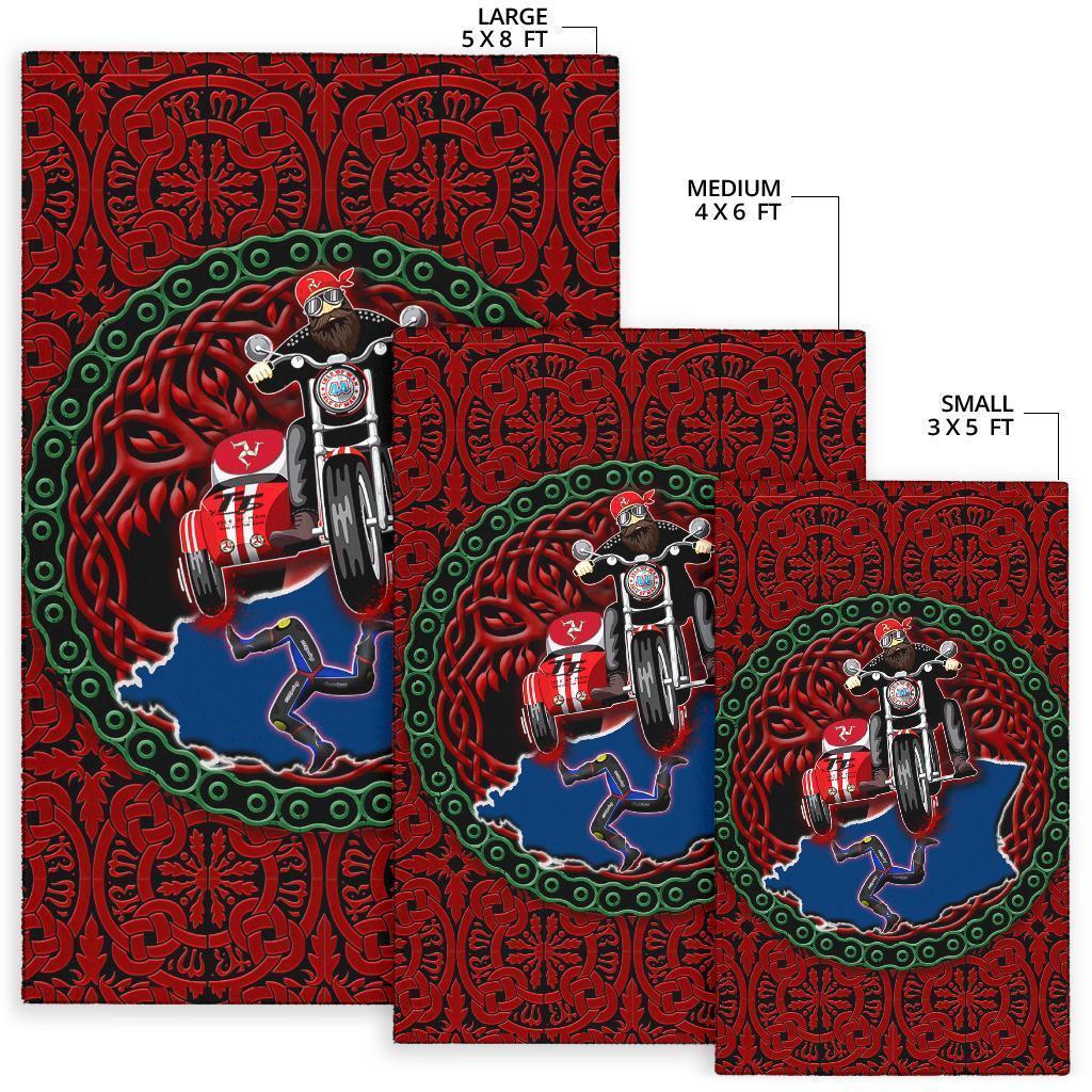 Isle of Man Tourist Trophy races Area Rug - Sidecar Special Version - Vibe Hoodie Shop