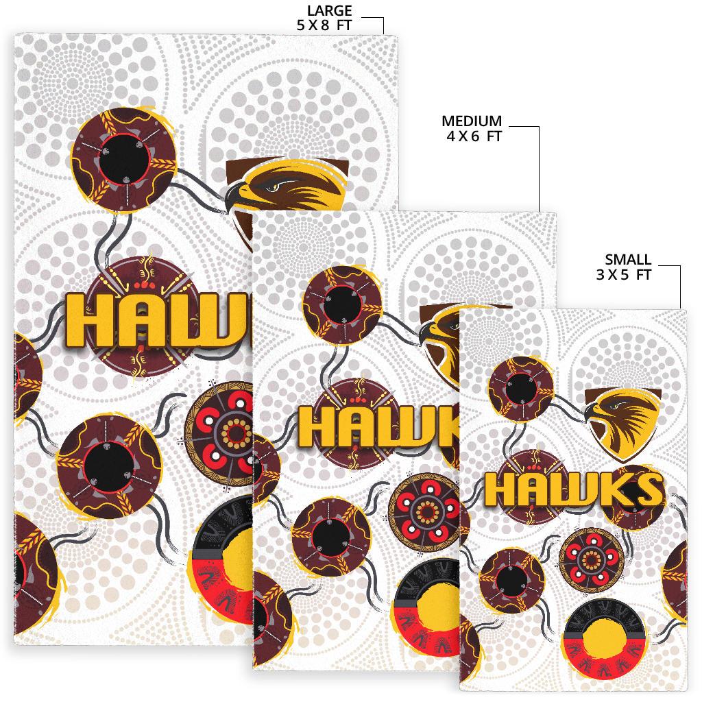 Hawthorn Area Rug Hawks Indigenous - White - Vibe Hoodie Shop