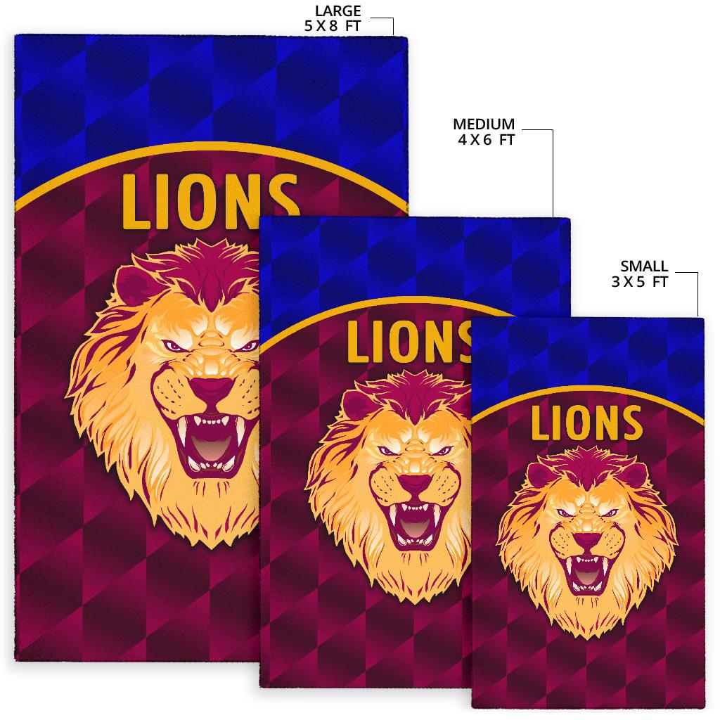 Brisbane Lions Area Rug Powerful - Vibe Hoodie Shop