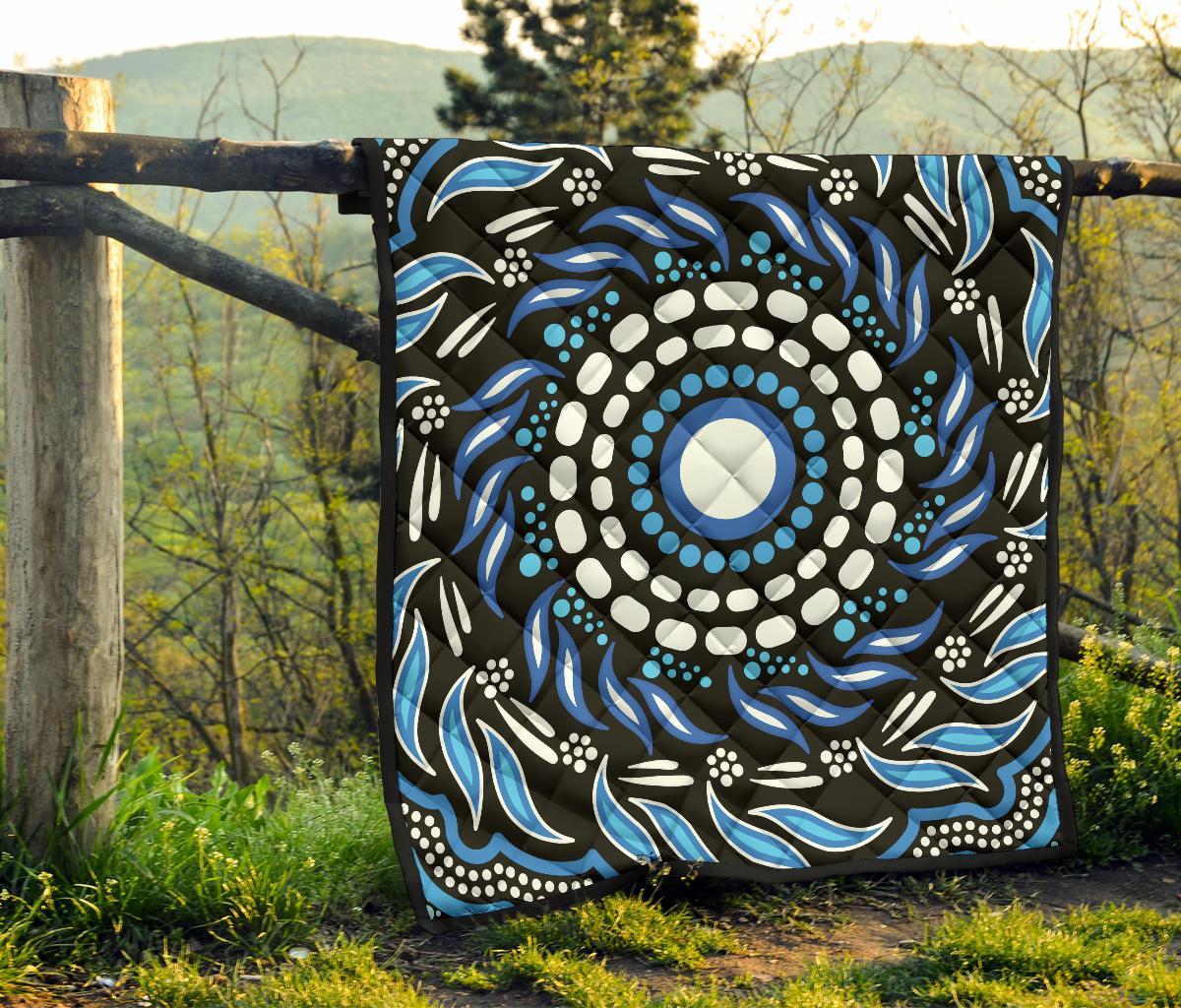 Aboriginal Premium Quilt - Indegenous Dot Painting Art - Vibe Hoodie Shop