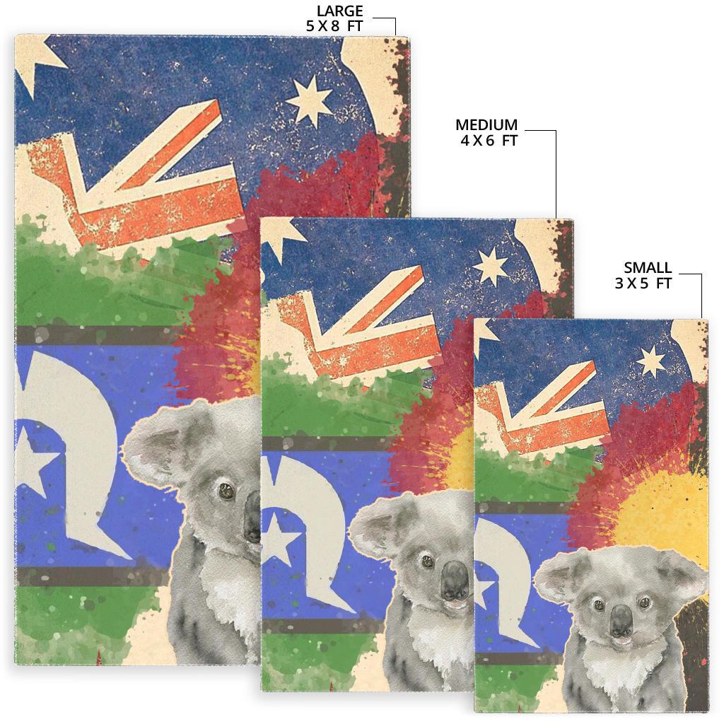 Area Rug - Flag Combination with Koala - Vibe Hoodie Shop