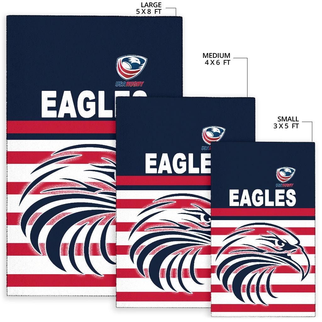 USA Rugby Area Rug Eagles Simple Style - Navy - Vibe Hoodie Shop