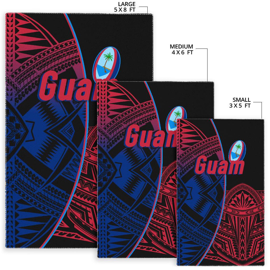 Guam Rugby Area Rug Impressive Version - Vibe Hoodie Shop