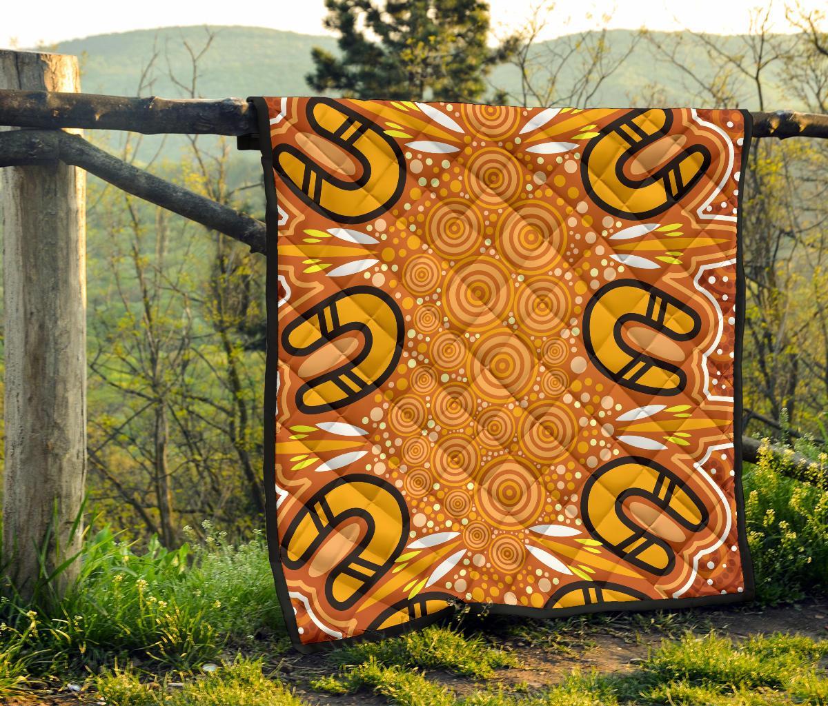 Aboriginal Premium Quilt - Indigenous Art Patterns Ver03 - Vibe Hoodie Shop