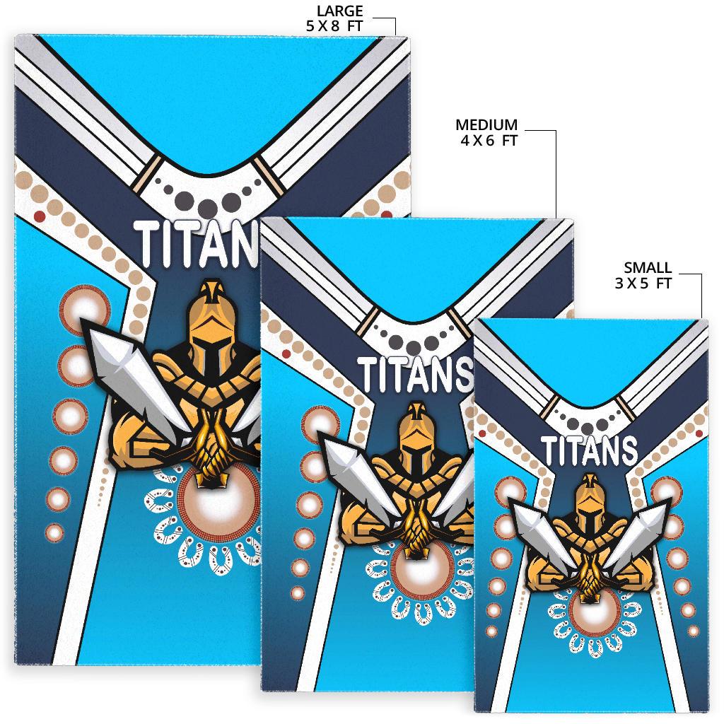 Gold Coast Area Rug Titans Gladiator Simple Indigenous - Vibe Hoodie Shop