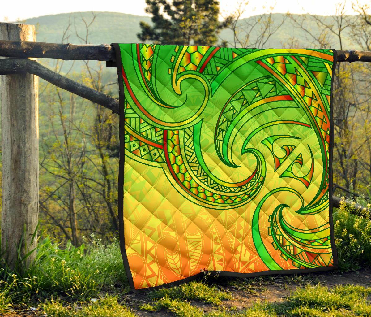 New Zealand Maori Mangopare Premium Quilt Polynesian - Rasta - Vibe Hoodie Shop