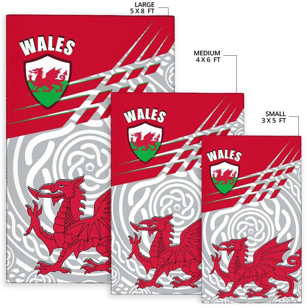 Wales Area Rug - Welsh Cymru With Celtic Patterns - Vibe Hoodie Shop