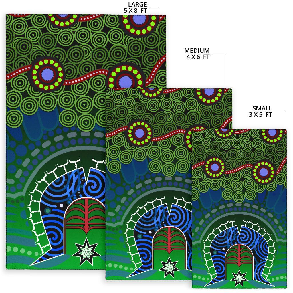 Torres Strait Area Rug - Dhari And Dot Patterns - Vibe Hoodie Shop