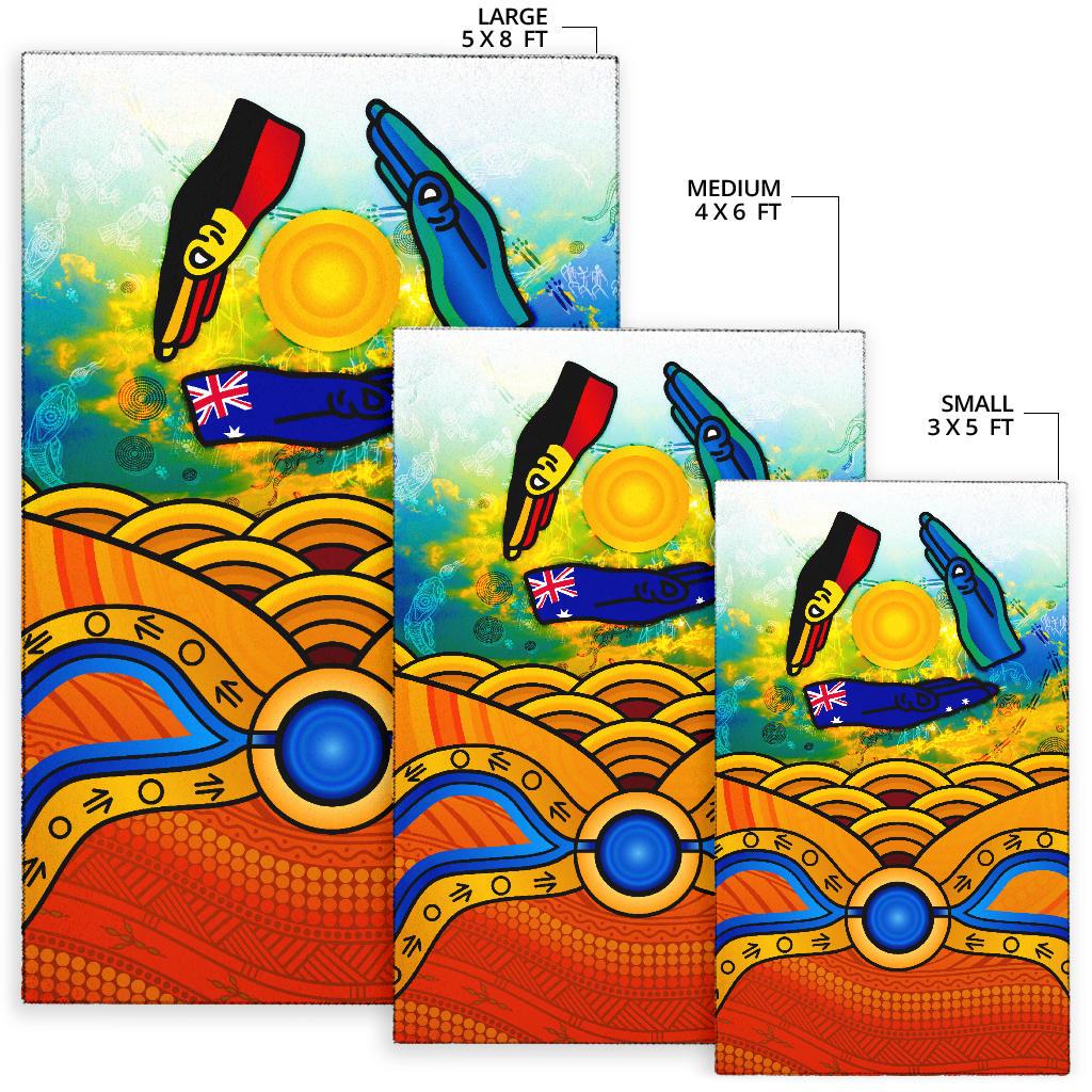 Aboriginal Area Rug, Australia Kangaroo NAIDOC Week 2021 - Vibe Hoodie Shop