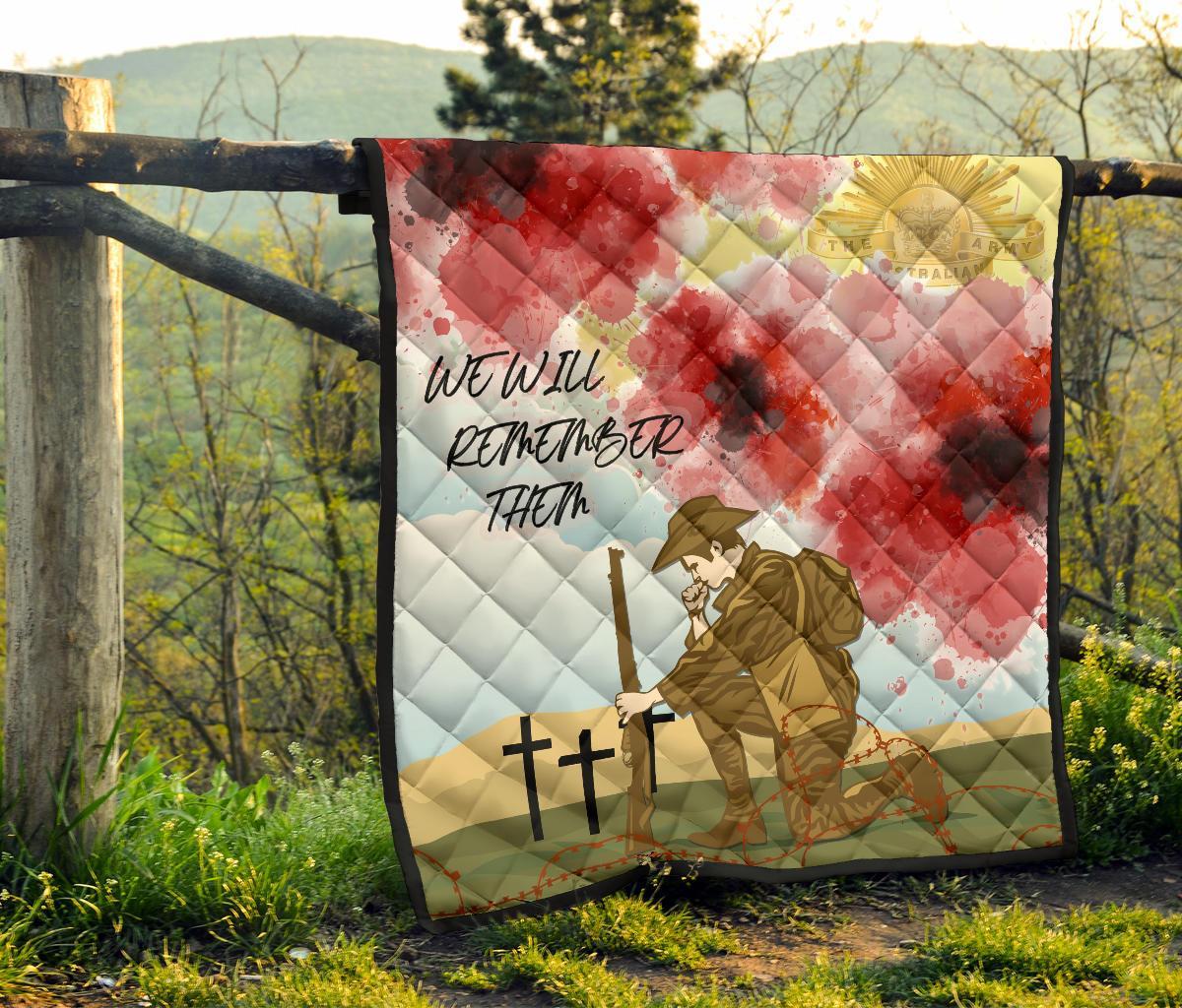 ANZAC Day Premium Quilt - We Will Remember Them - Vibe Hoodie Shop
