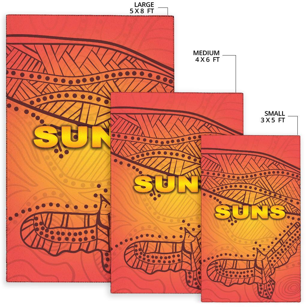 Gold Coast Area Rug Suns Simple Indigenous - Vibe Hoodie Shop