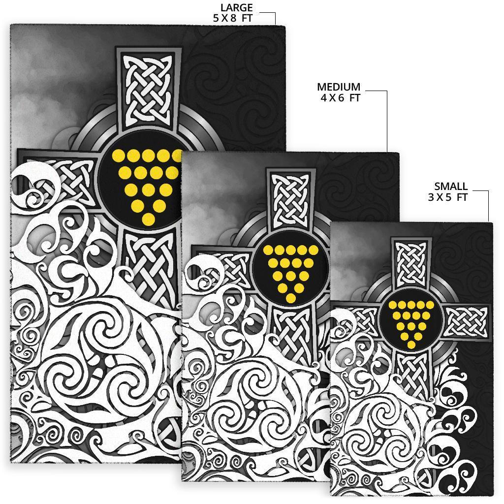 Cornwall Area Rug - Duke Of Cornwall Flag With Celtic Cross - Vibe Hoodie Shop