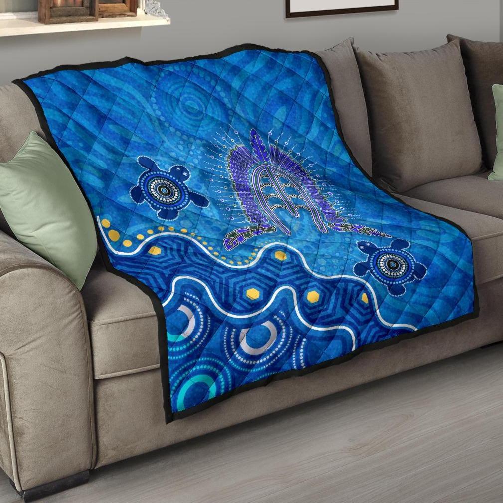 Torres Strait Premium Quilt - Dhari And Turtle - Vibe Hoodie Shop