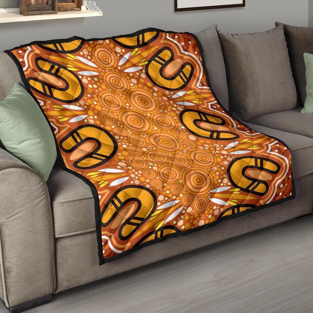 Aboriginal Premium Quilt - Indigenous Art Patterns Ver03 - Vibe Hoodie Shop