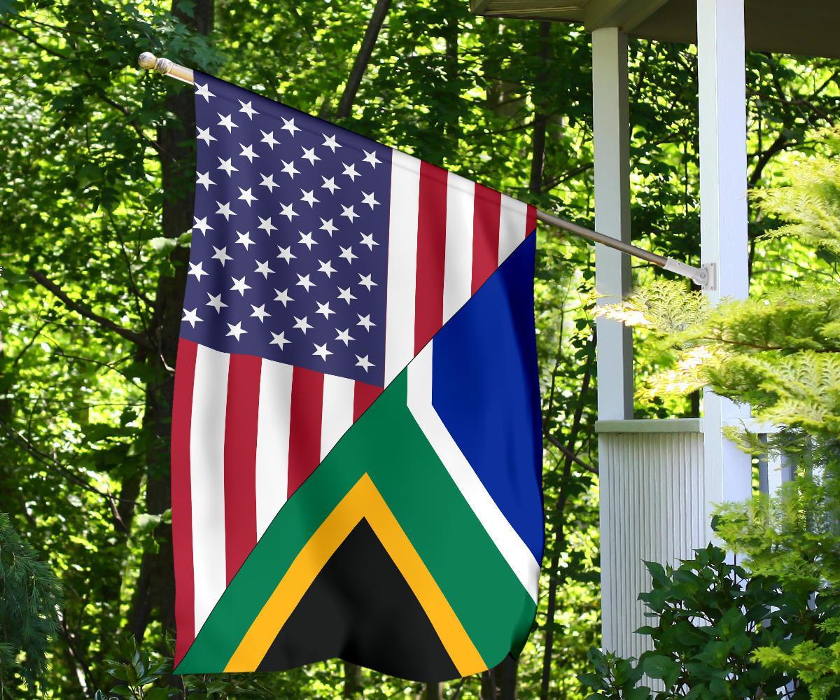 US Flag with South Africa Flag - Vibe Hoodie Shop