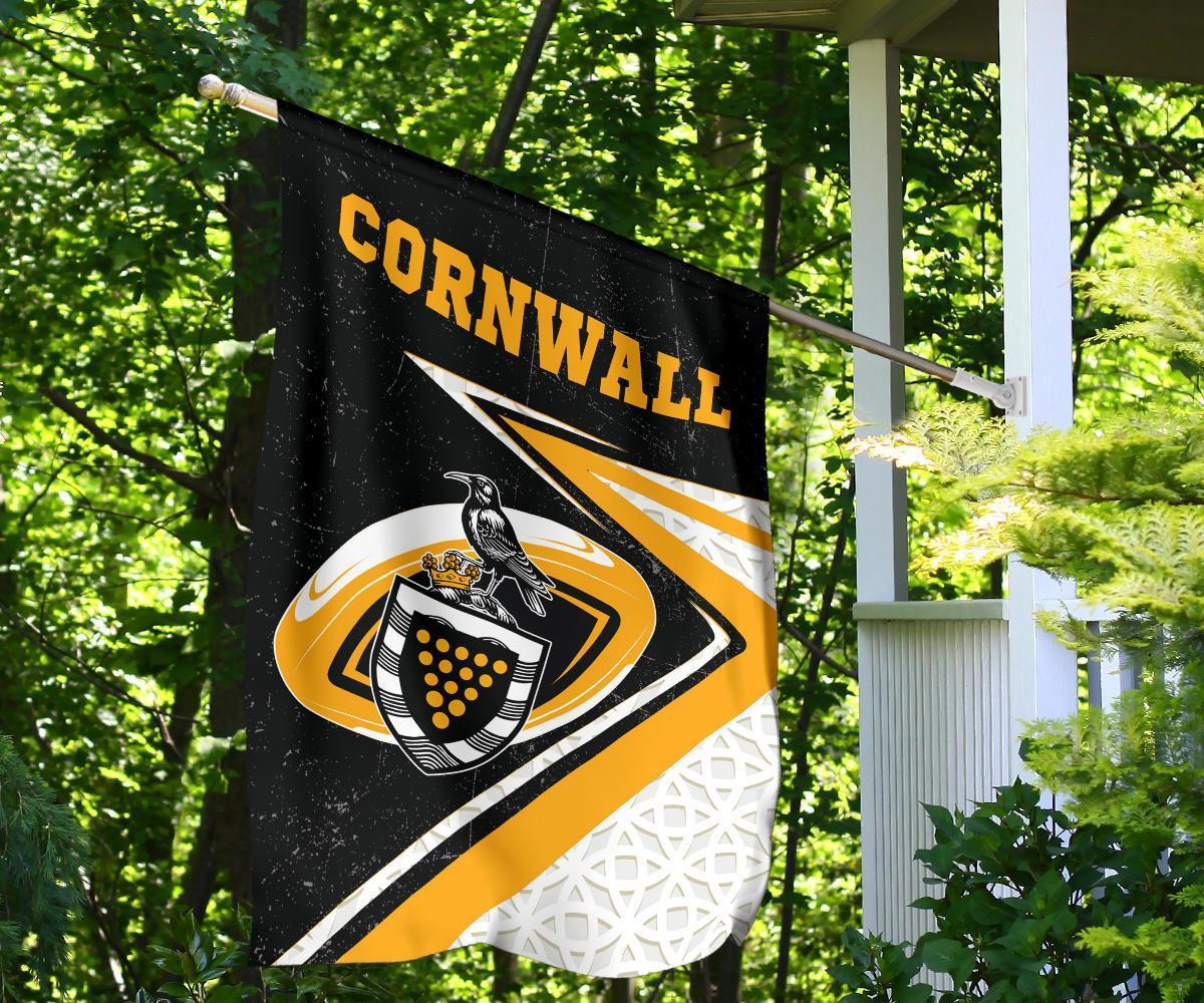 Cornwall Rugby Flag - Celtic Cornwall Rugby Ball - Vibe Hoodie Shop