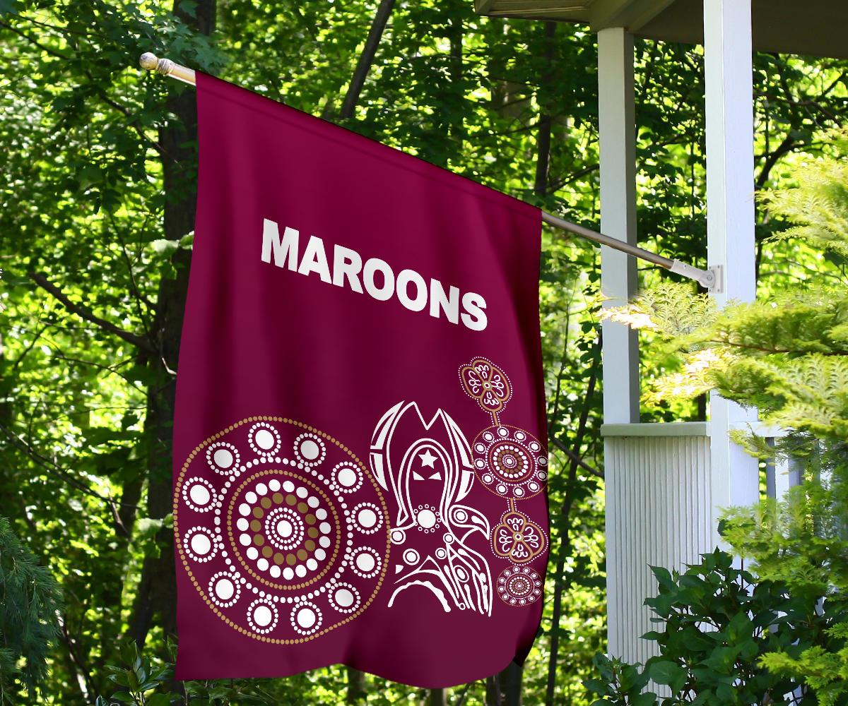 Queensland Flag Maroons Simple Indigenous - Vibe Hoodie Shop