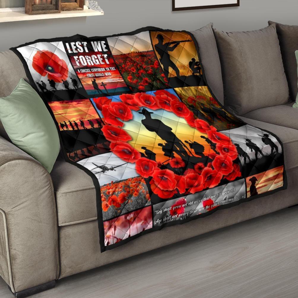 ANZAC Premium Quilt - Always Remember Australia's Soldiers - Vibe Hoodie Shop