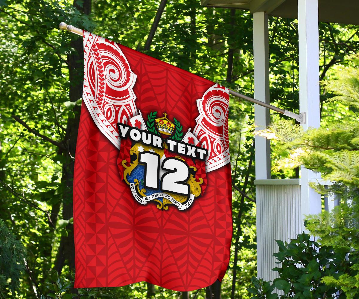 (Custom Personalised) Tonga Rugby Flag Royal Style - Vibe Hoodie Shop