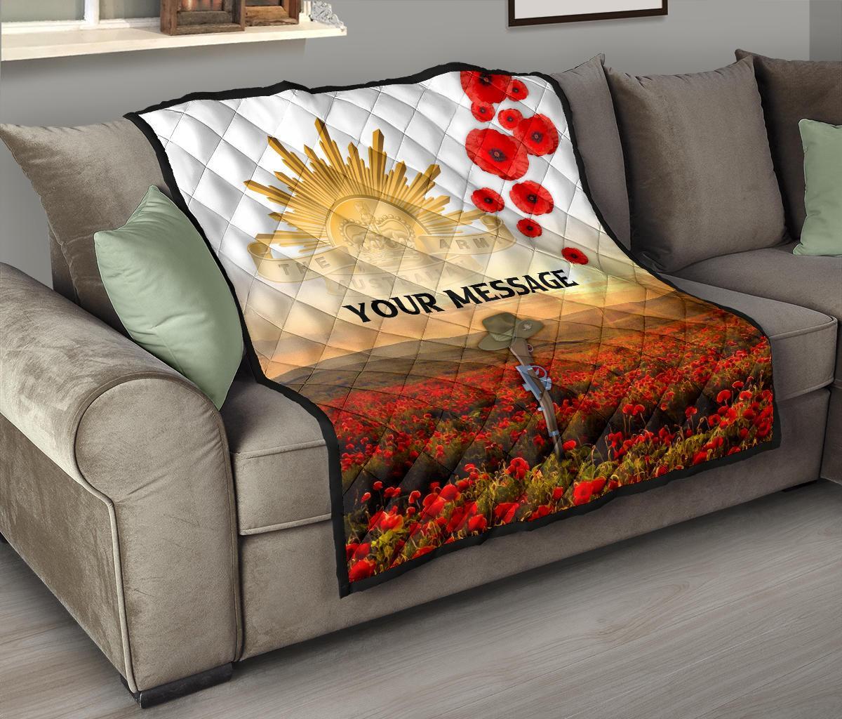 Custom ANZAC Day 2021 Premium Quilt - We Will Remember Them - Vibe Hoodie Shop