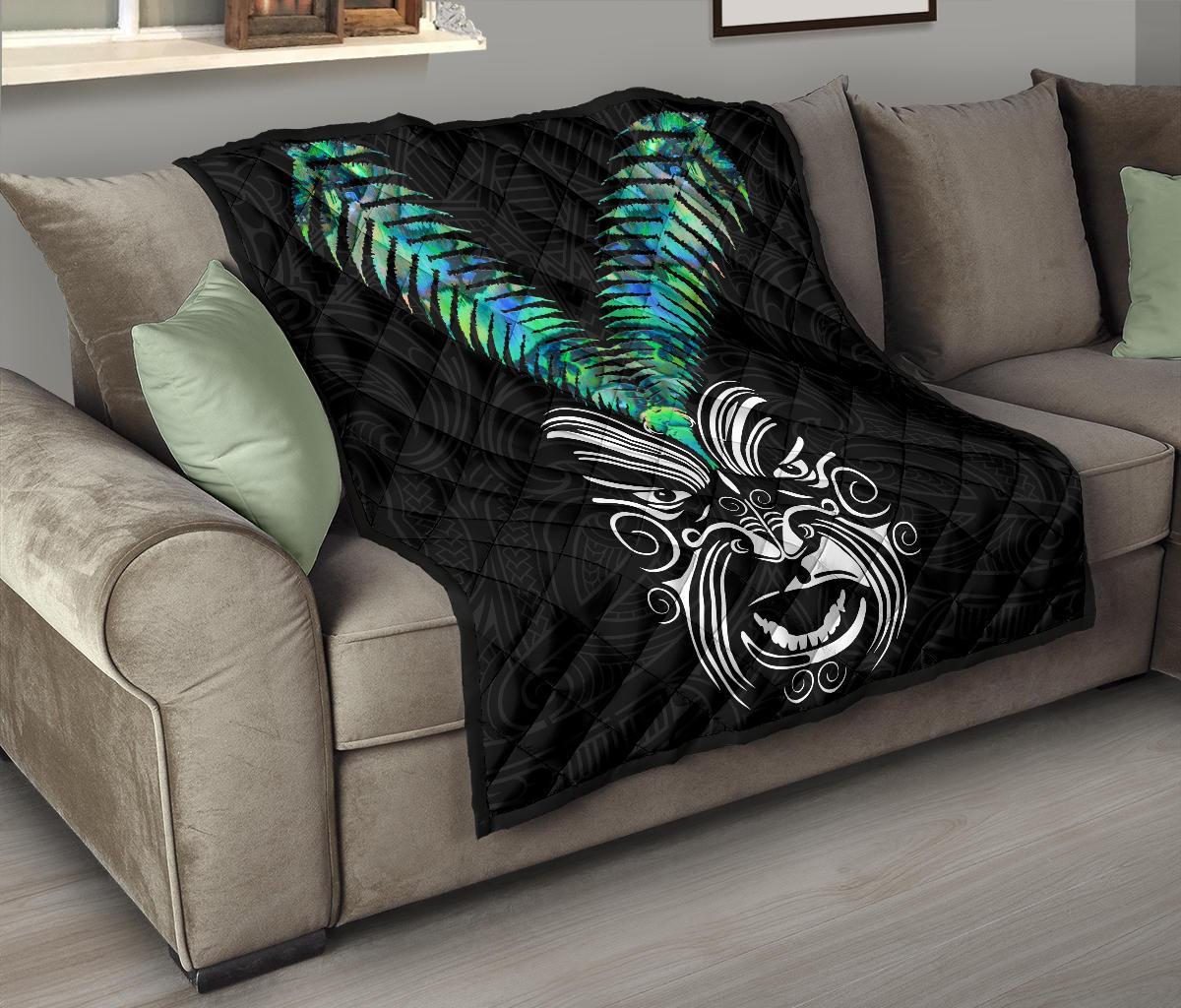 New Zealand Maori Moko Premium Quilt Paua Shell - Vibe Hoodie Shop