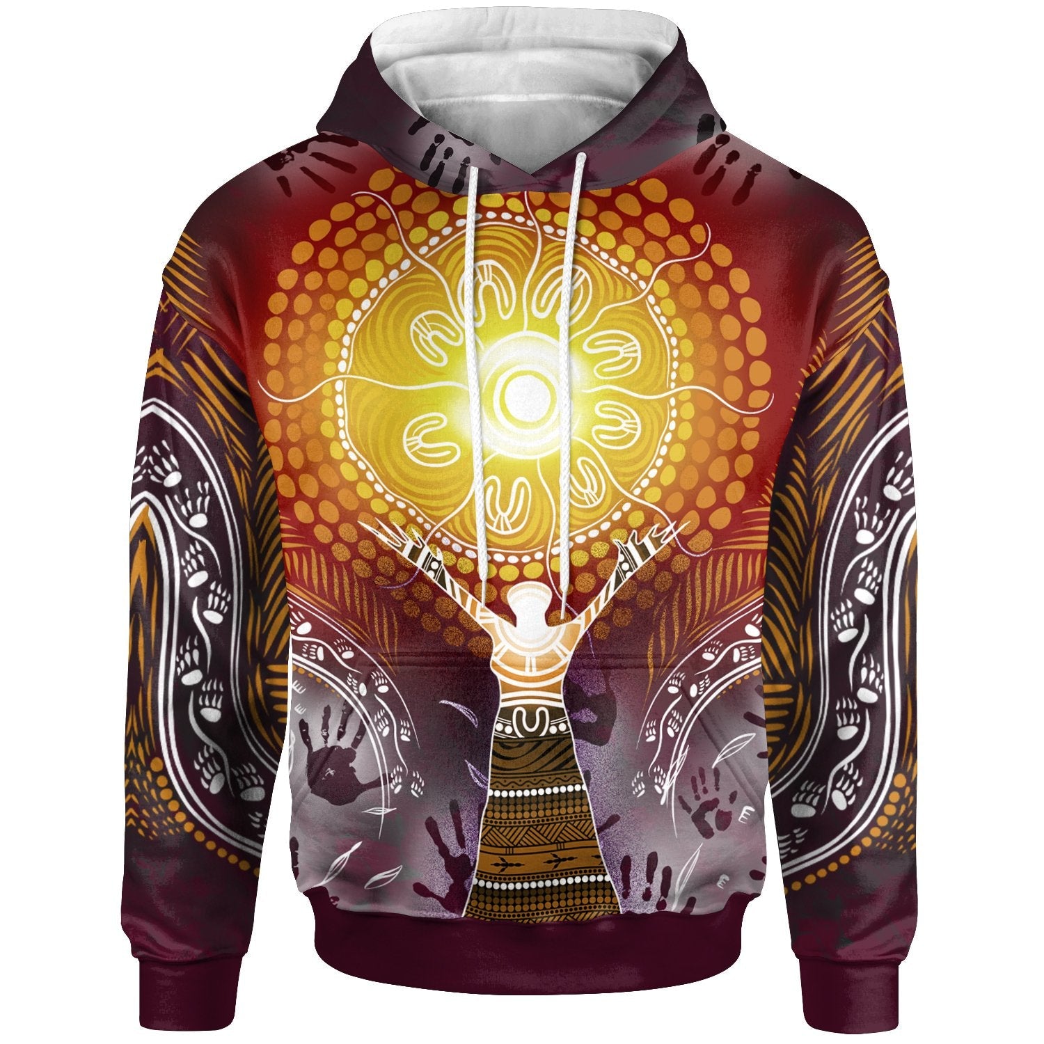 Hoodie - Australian Aboriginal NAIDOC Week - Because Of Her, We Can - Vibe Hoodie Shop