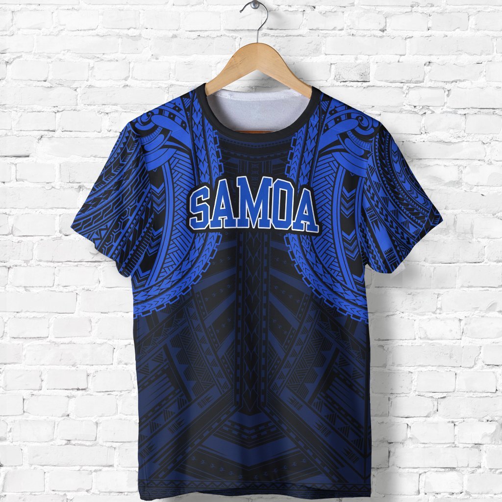 American Samoa Spirit T shirt (Blue) - Vibe Hoodie Shop