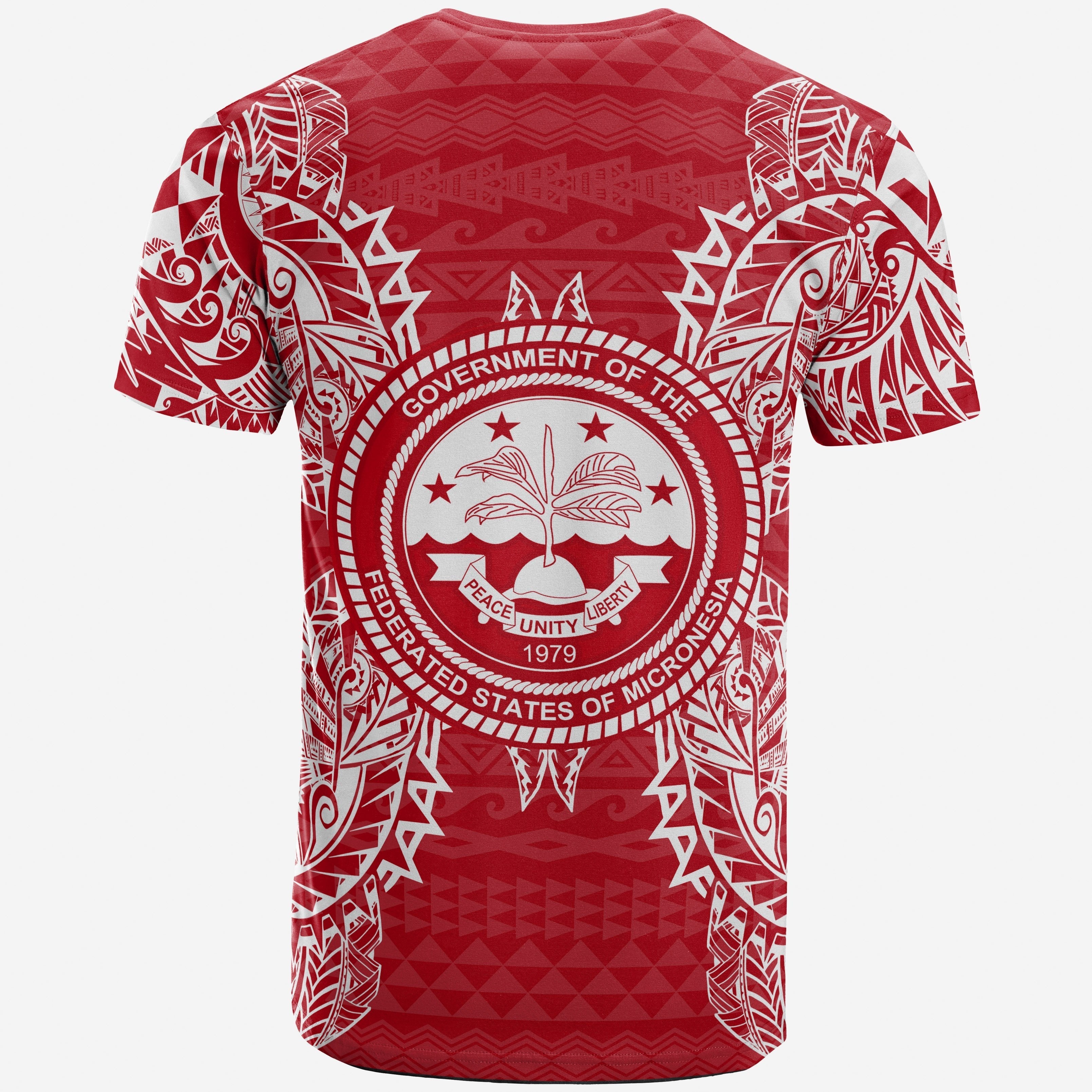 Vibe Hoodie Federated States of Micronesian All T shirt - Federated States of Micronesian Seal Map Polynesian Tattoo Red White - Vibe Hoodie Shop