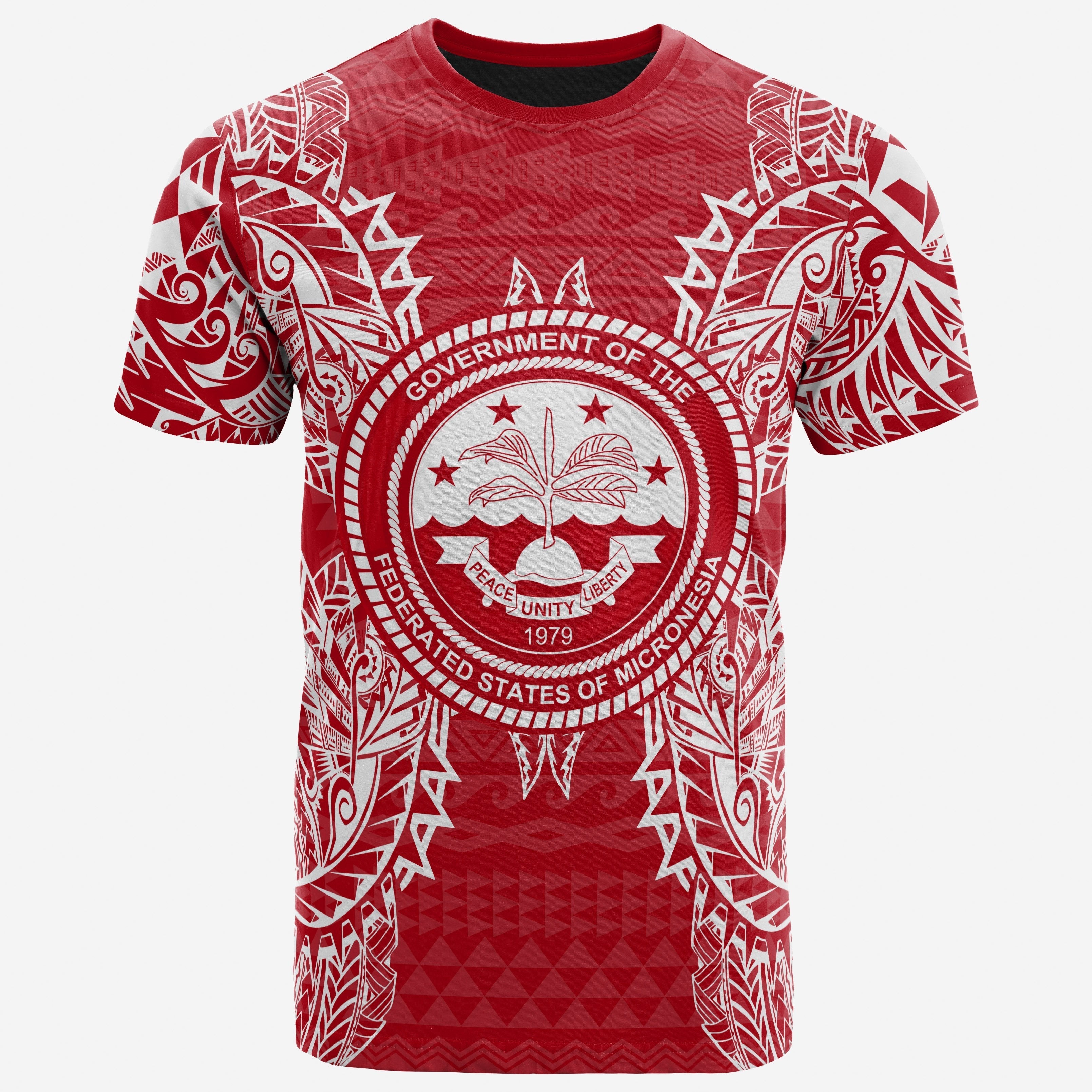 Vibe Hoodie Federated States of Micronesian All T shirt - Federated States of Micronesian Seal Map Polynesian Tattoo Red White - Vibe Hoodie Shop