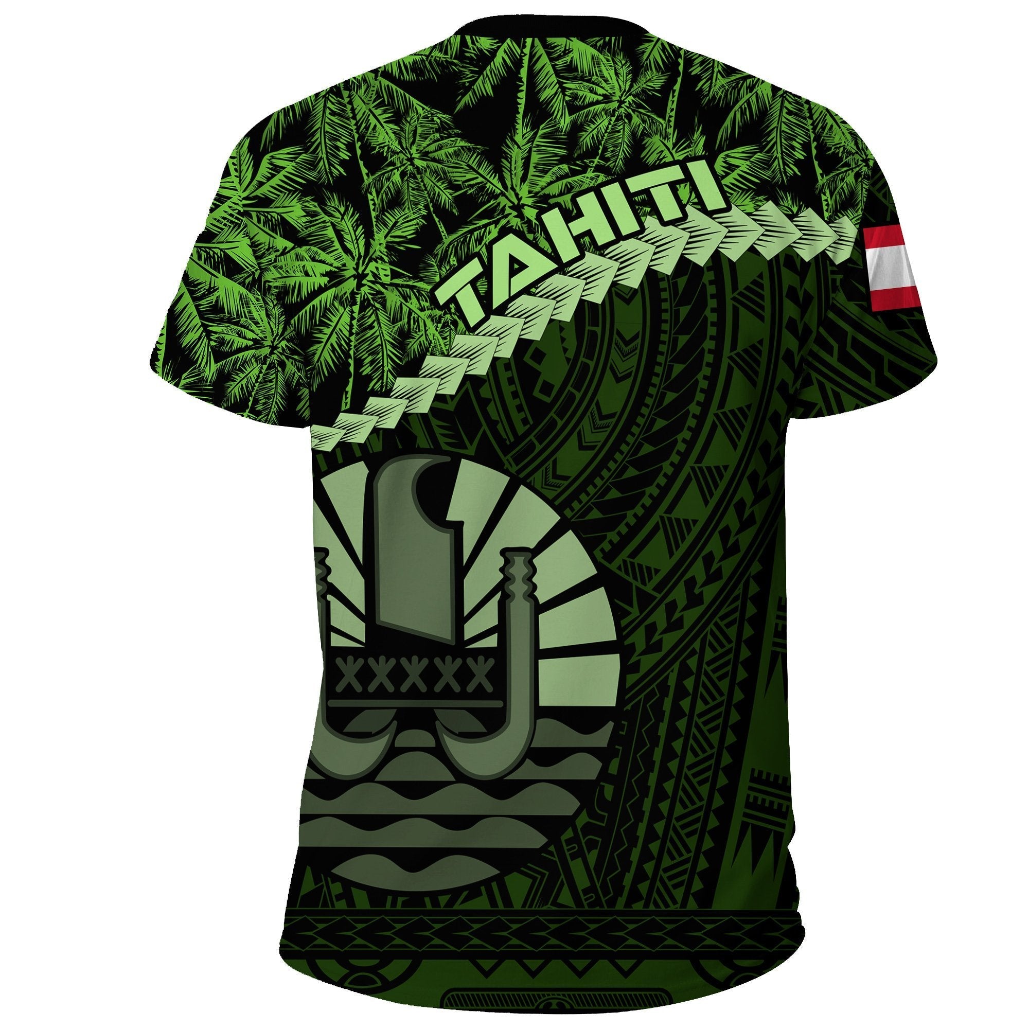 Tahiti T shirt Green Coconut - Vibe Hoodie Shop