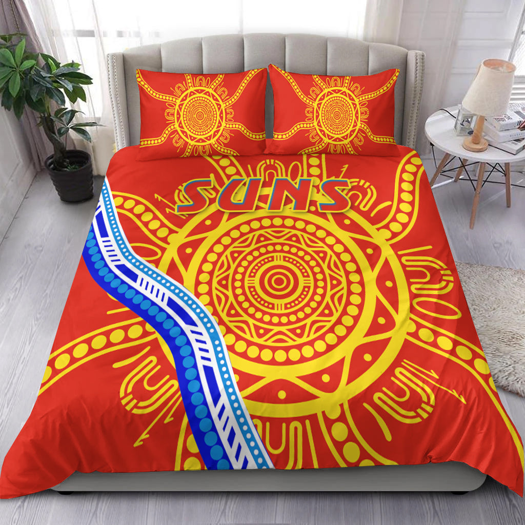 Suns Football Bedding Set Royal Gold Coast - Vibe Hoodie Shop