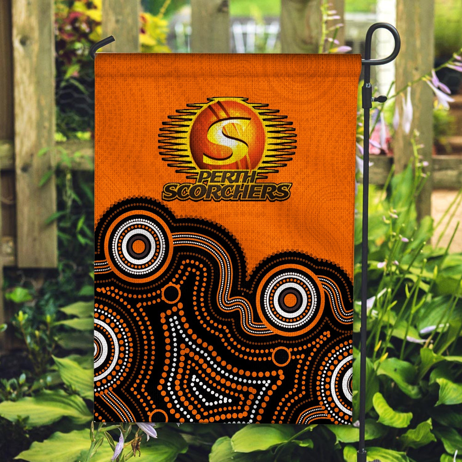 Perth Scorchers Flag Cricket Aboriginal Style - Vibe Hoodie Shop