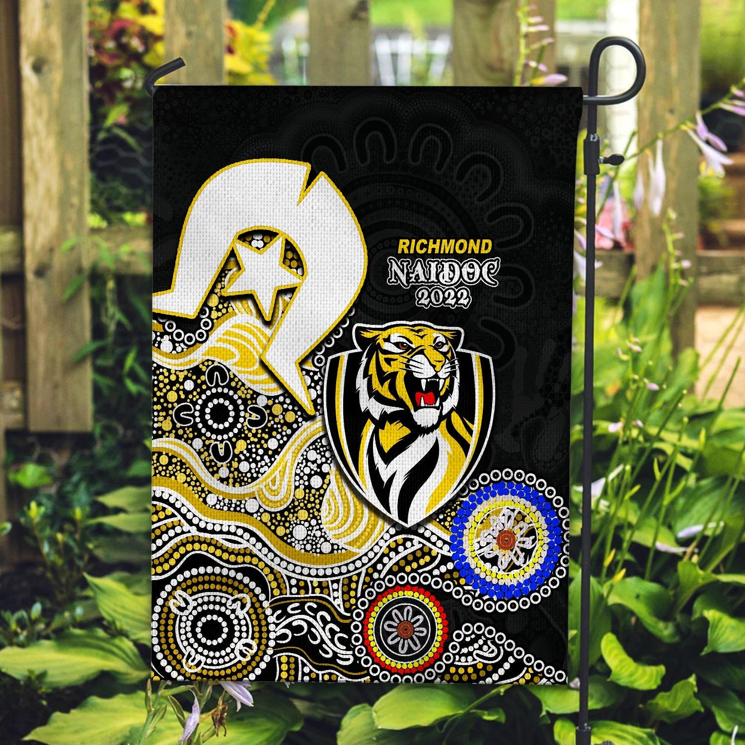 Tigers Australian Football NAIDOC 2022 Flag - Vibe Hoodie Shop