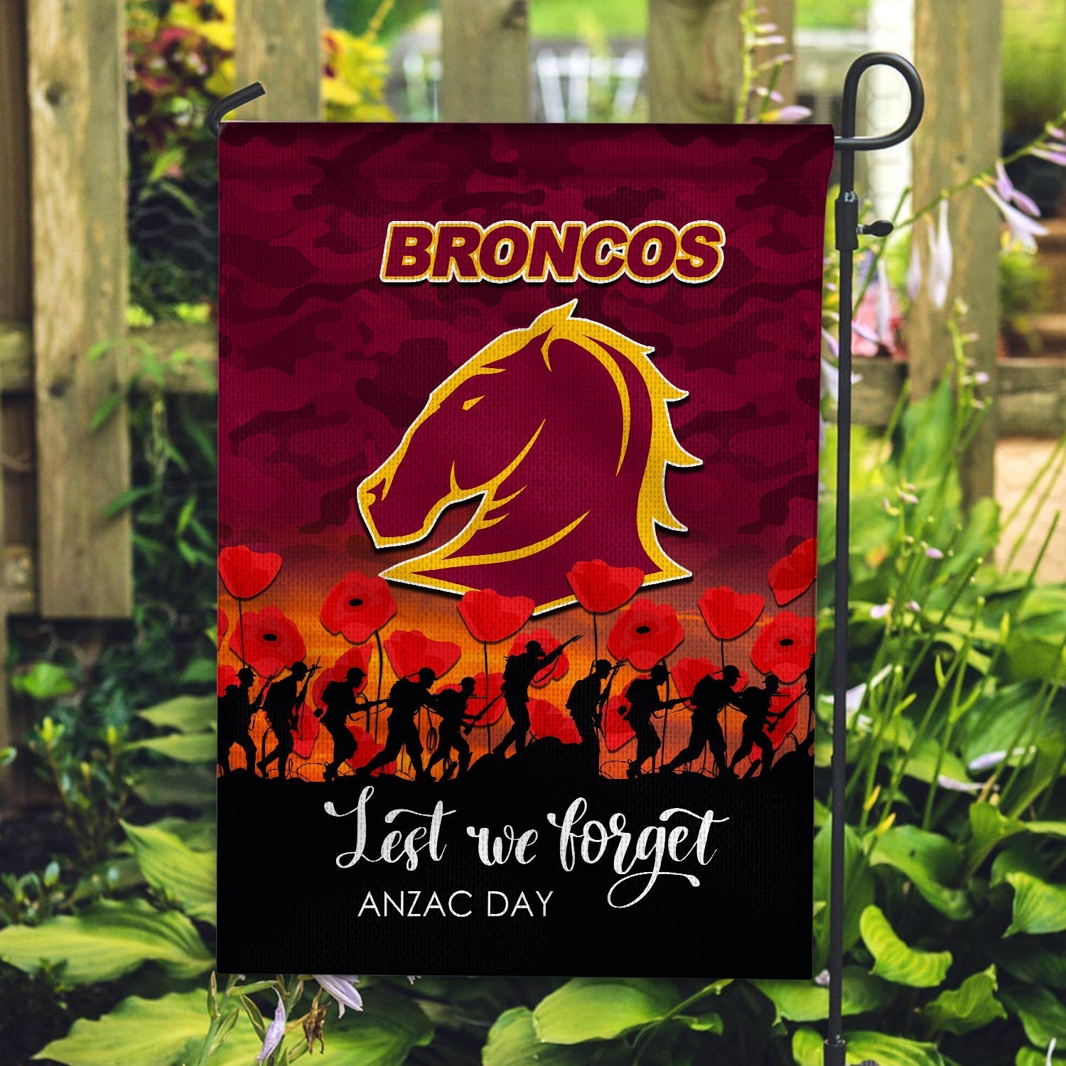 Broncos ANZAC Day Army Flag No.1 - Vibe Hoodie Shop