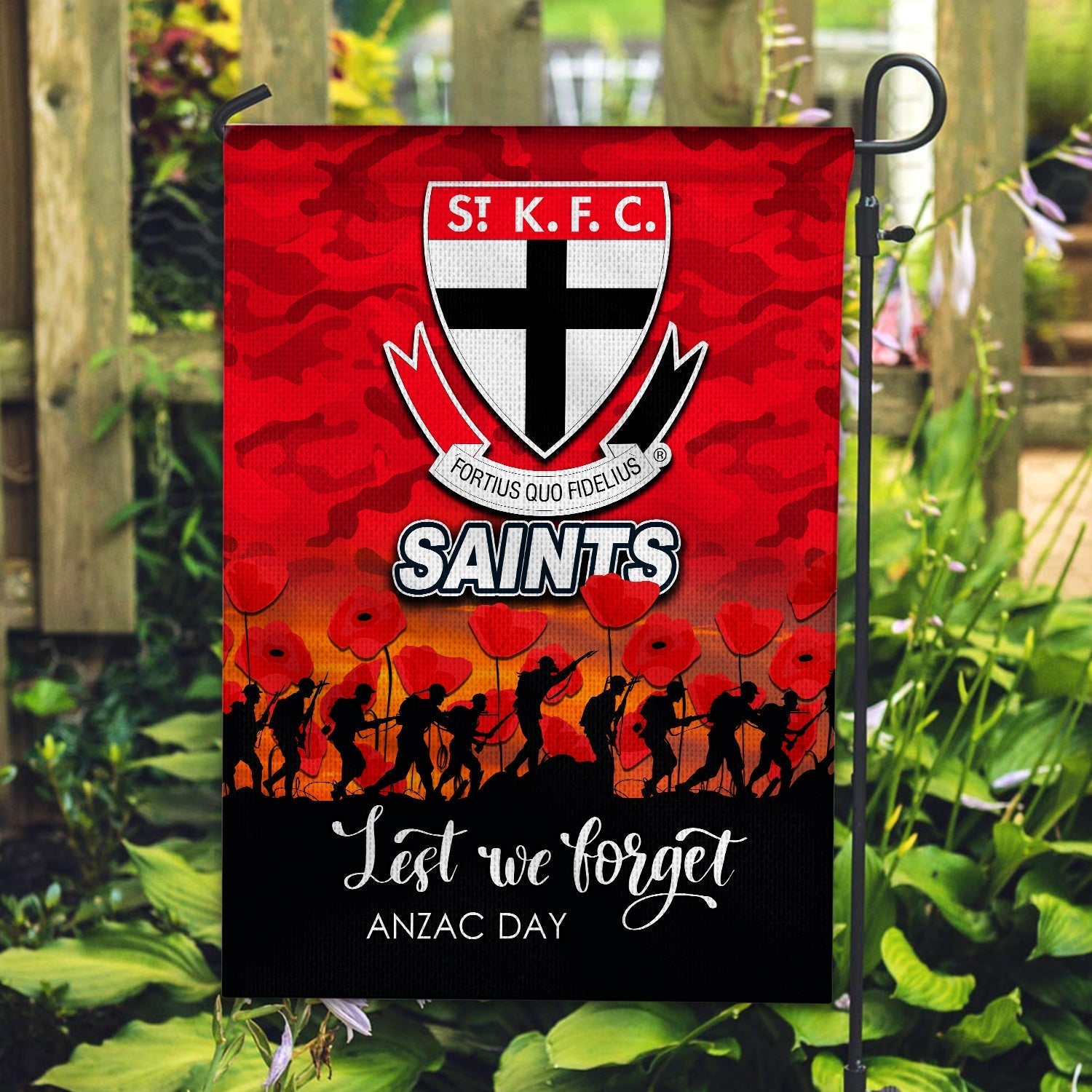 Saints Australian Football ANZAC Day Army Flag - Vibe Hoodie Shop