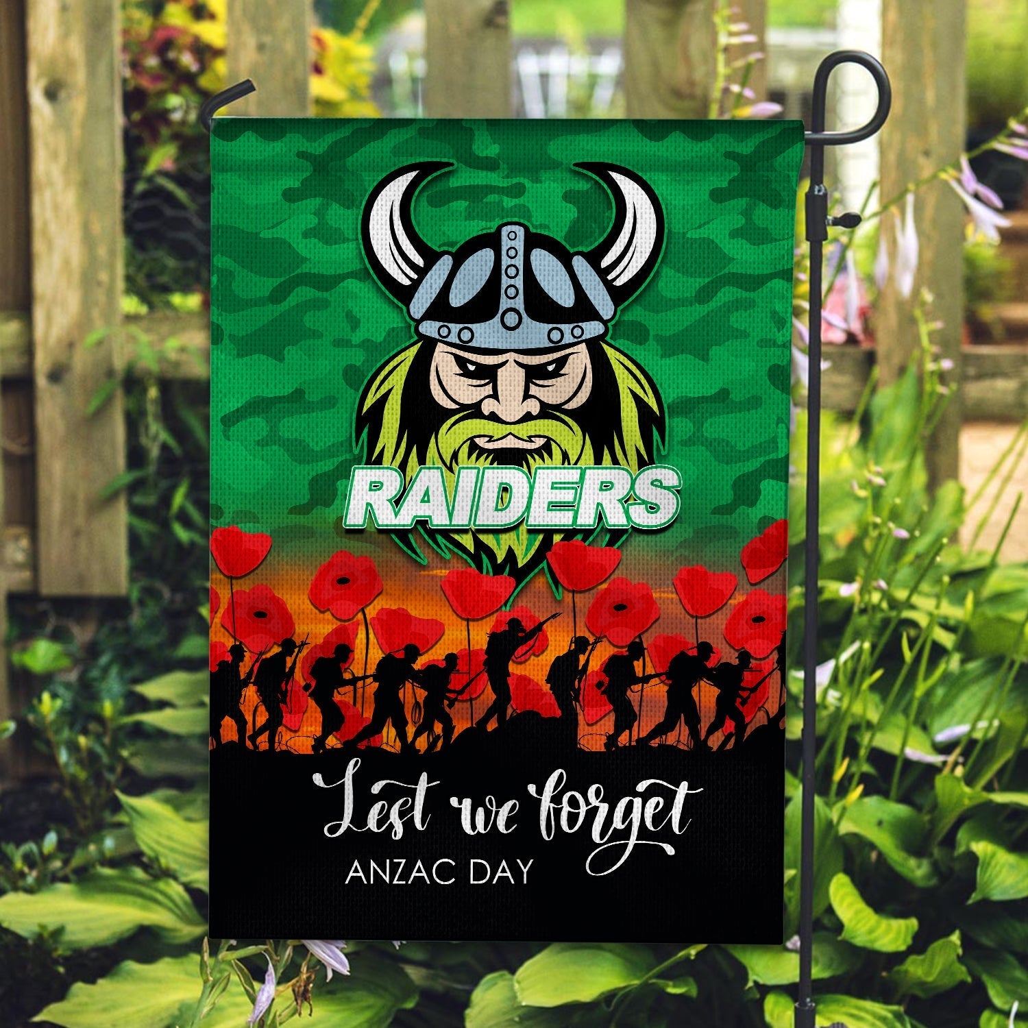 Raiders ANZAC Day Army Flag - Vibe Hoodie Shop