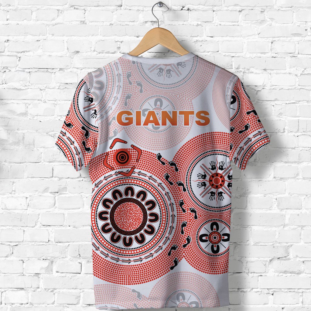 (Custom Personalised) GWS Giants T shirt Simple Indigenous - Vibe Hoodie Shop