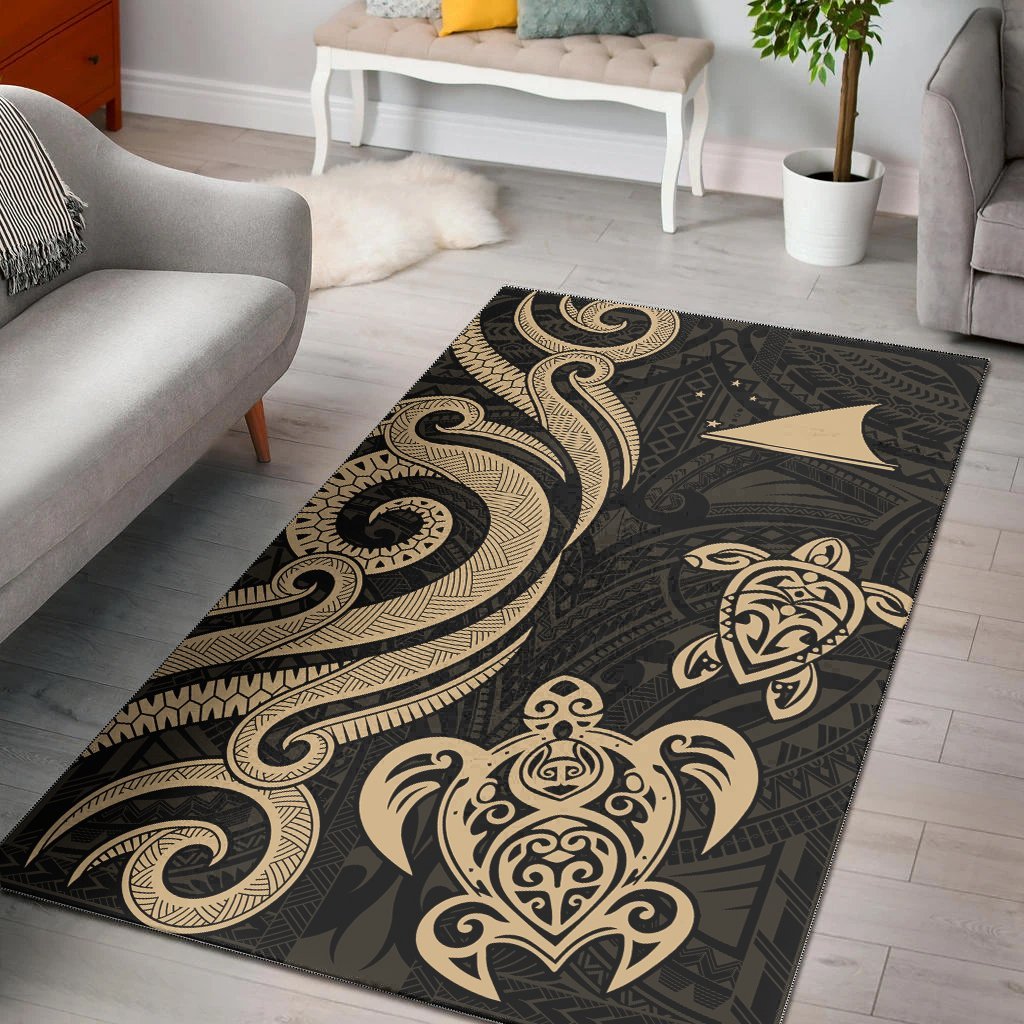 Tokelau Area Rug - Gold Tentacle Turtle - Vibe Hoodie Shop