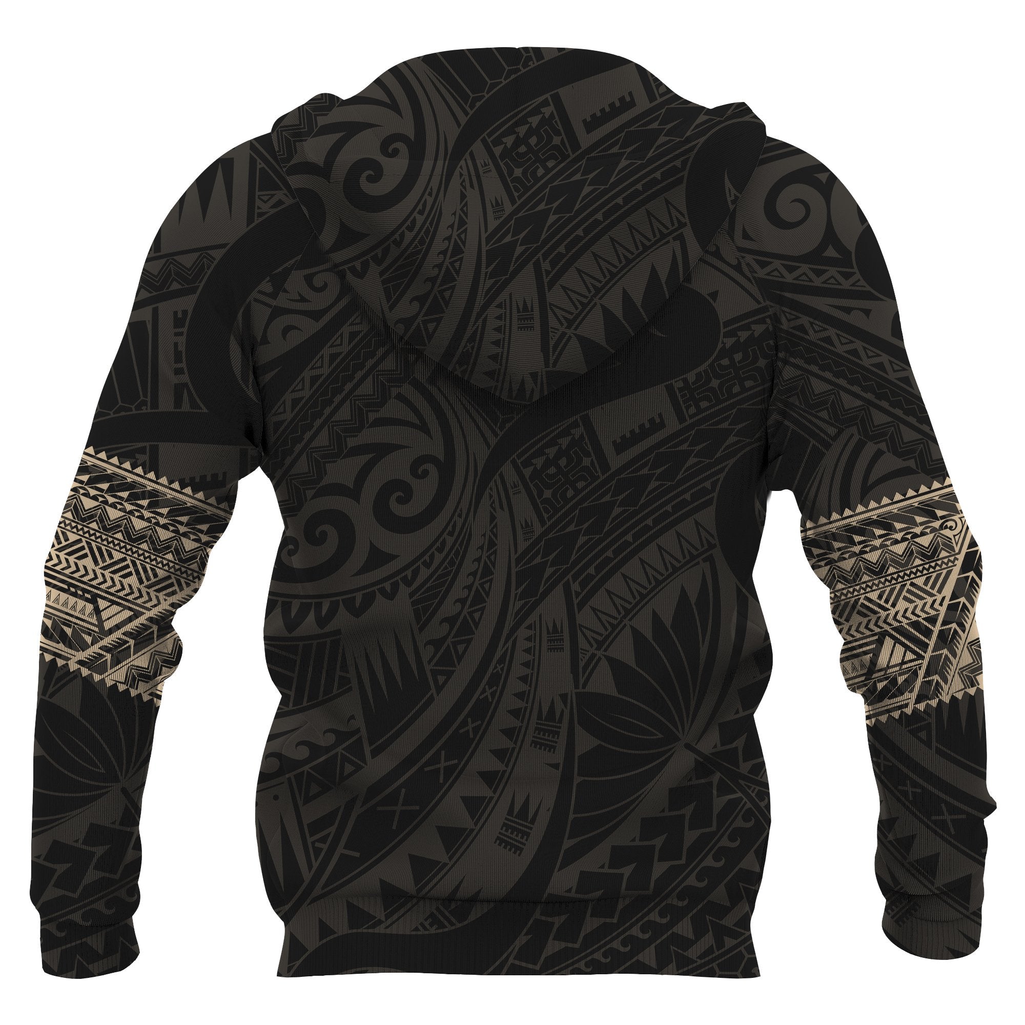 Maori Golden Hoodie, New Zealand Tattoo All Over Print Hoodie - Vibe Hoodie Shop