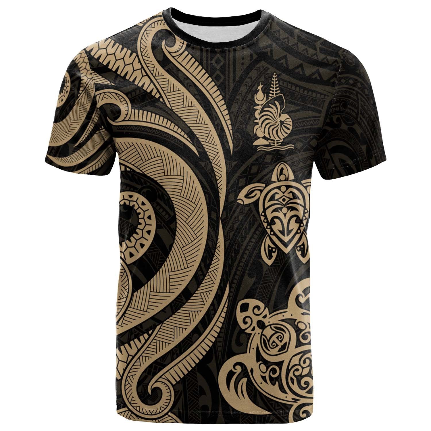 New Caledonia T shirt - Gold Tentacle Turtle - Vibe Hoodie Shop