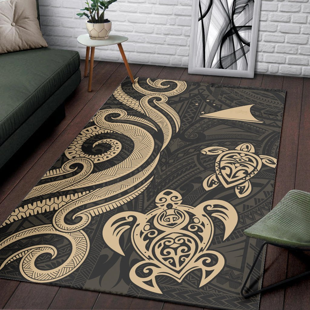 Tokelau Area Rug - Gold Tentacle Turtle - Vibe Hoodie Shop