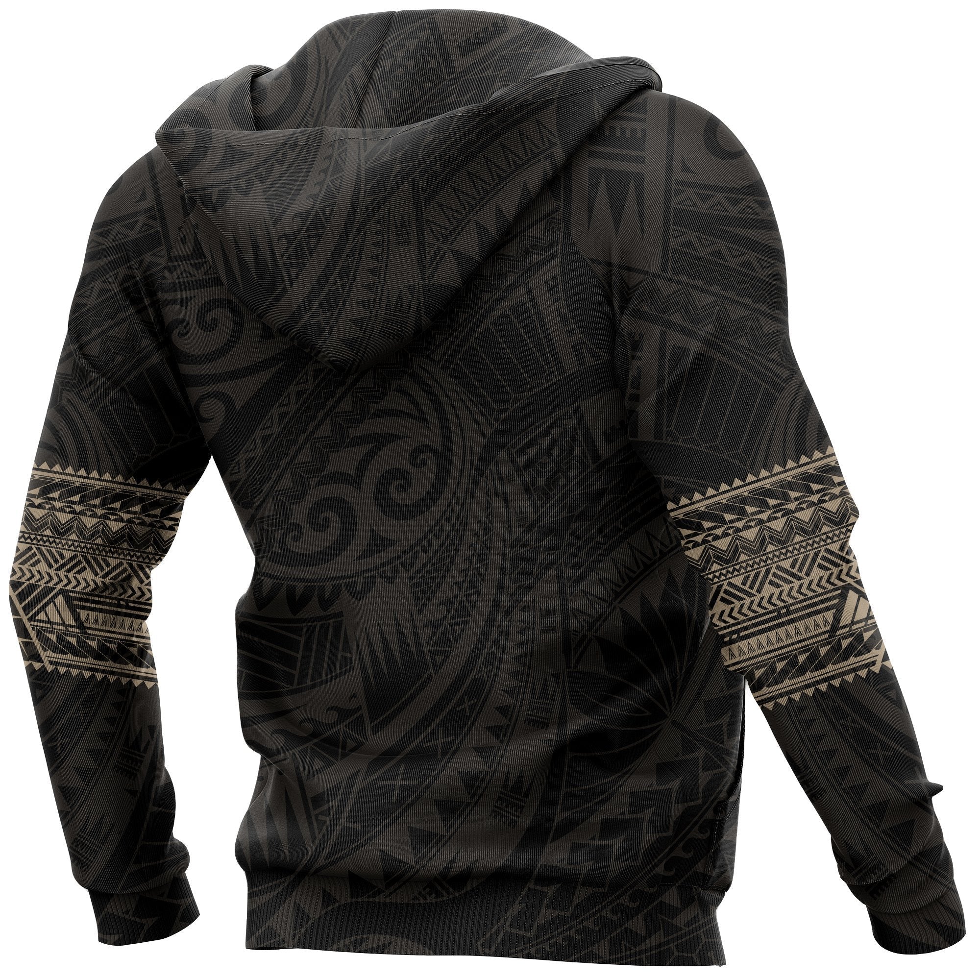 Maori Golden Hoodie, New Zealand Tattoo All Over Print Hoodie - Vibe Hoodie Shop