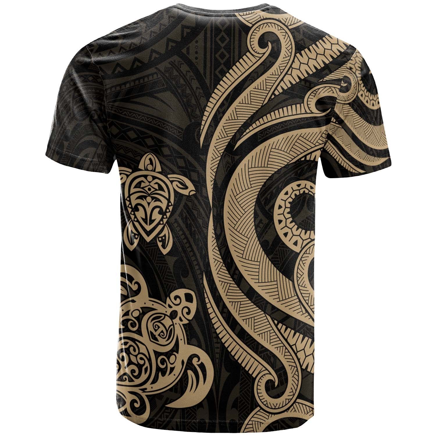 Nauru T shirt - Gold Tentacle Turtle - Vibe Hoodie Shop