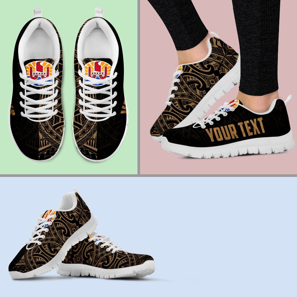 Tahiti Sneakers Polynesian Half Coat Of Arms Custom Sneakers - Vibe Hoodie Shop