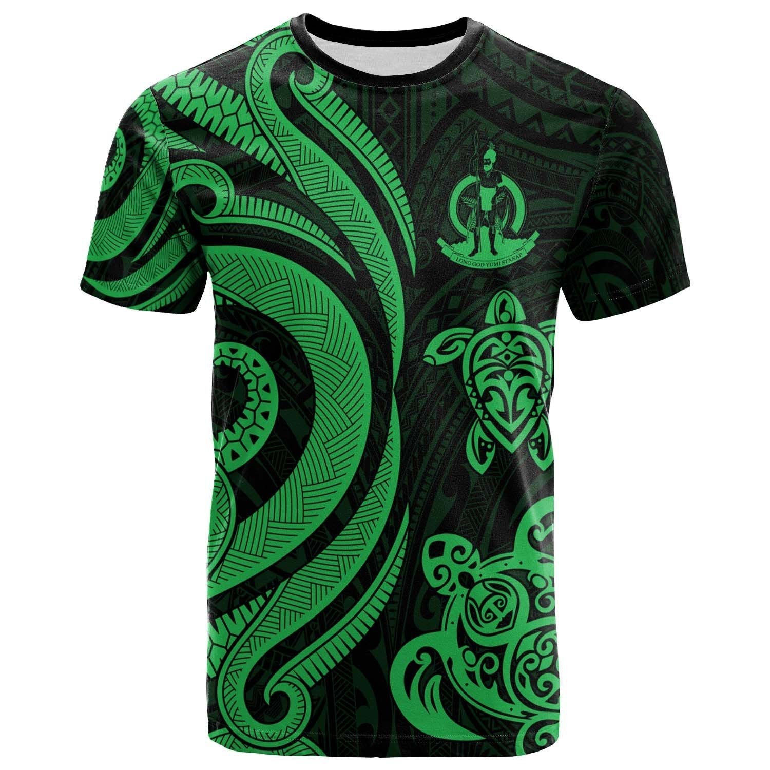 Vanuatu T shirt - Green Tentacle Turtle - Vibe Hoodie Shop