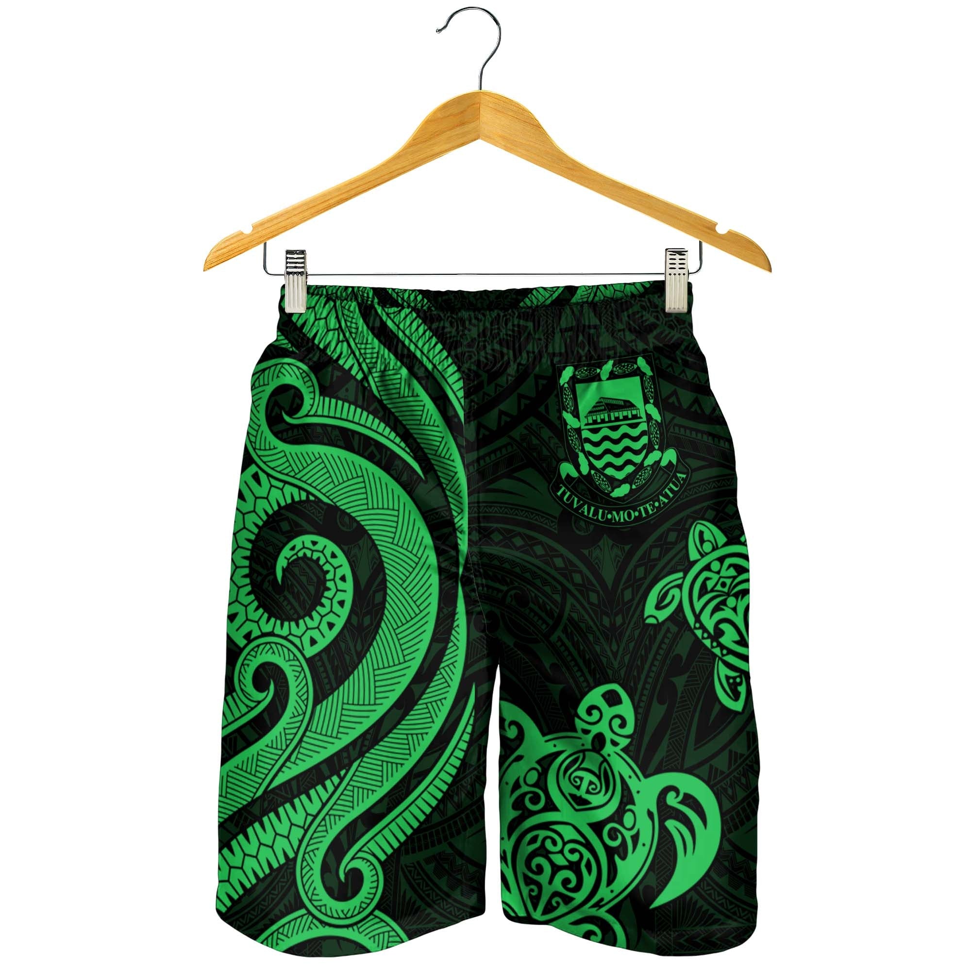 Tuvalu Men's Short - Green Tentacle Turtle - Vibe Hoodie Shop